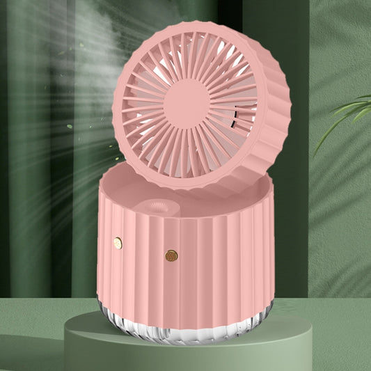 PW01 USB Water Cooling Mini Fan Desktop Turbo LED Spray Humidifying Air Cooler(Pink) - Electric Fans by PMC Jewellery | Online Shopping South Africa | PMC Jewellery | Buy Now Pay Later Mobicred