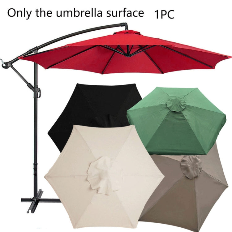 Polyester Parasol Replacement Cloth Round Garden Umbrella Cover, Size: Diameter 2.7m 6 Ribs(Khaki) - free shipping - PMC TechLife - Order now!