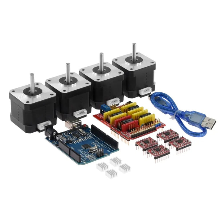 3D Printer Accessories CNC V3 + UNO R3 Improved Version + A4988 Driver + Step Motor Kit - Parts by PMC TechLife | Online Shopping South Africa | PMC TechLife