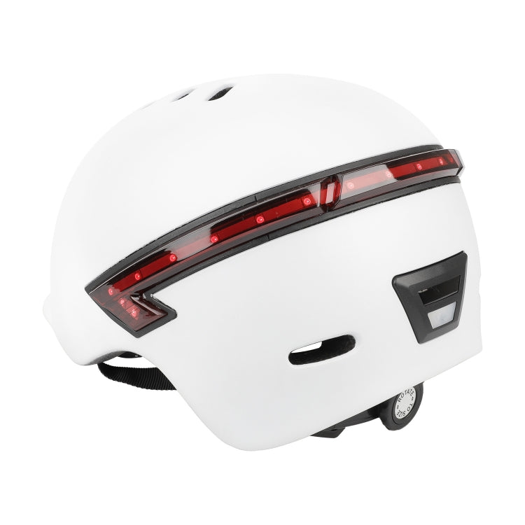 Cycling Helmet Ultralight Bicycle Helmet with Warning Light Remote Control(White) - Protective Helmet & Masks by PMC Jewellery | Online Shopping South Africa | PMC Jewellery