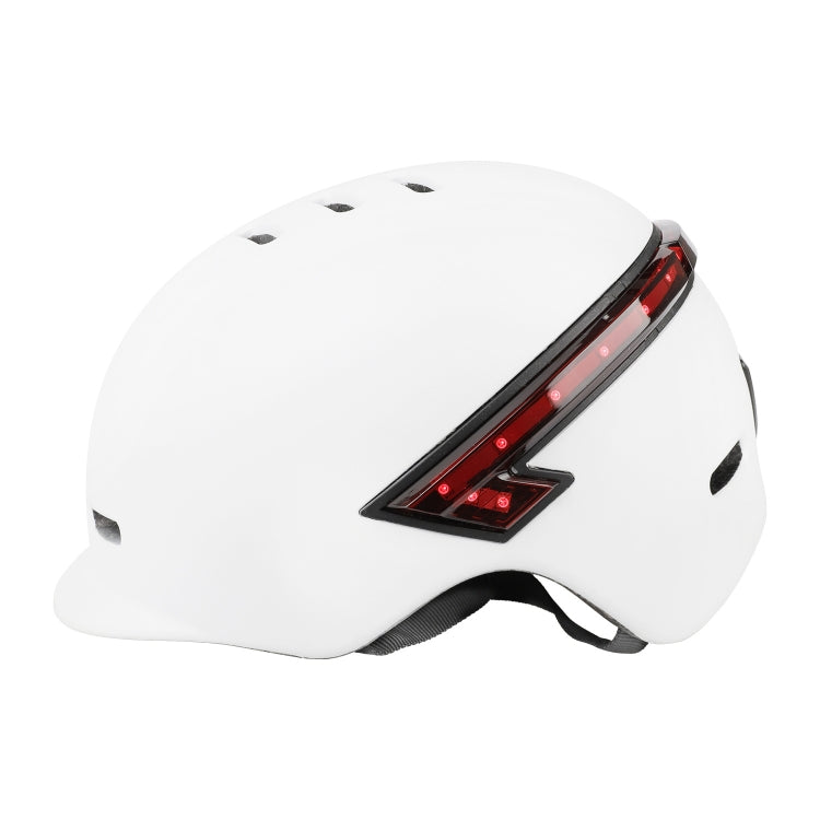 Cycling Helmet Ultralight Bicycle Helmet with Warning Light Remote Control(White) - Protective Helmet & Masks by PMC Jewellery | Online Shopping South Africa | PMC Jewellery