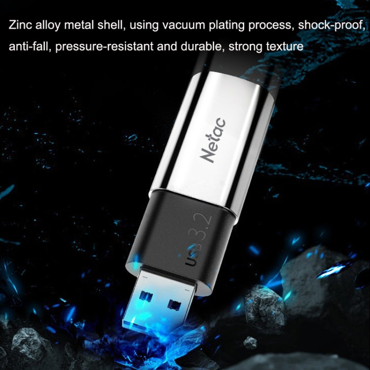 Netac US2 High-Speed Metal Capped Computer Car Mobile Solid State USB Flash Drives, Capacity: 128GB - USB Flash Drives by Netac | Online Shopping South Africa | PMC Jewellery | Buy Now Pay Later Mobicred