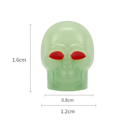 1 Sets Car Tire Luminous Valve Cap Motorcycle Skull Valve Core Cap(Green) - Tire Valve Caps by PMC Jewellery | Online Shopping South Africa | PMC Jewellery