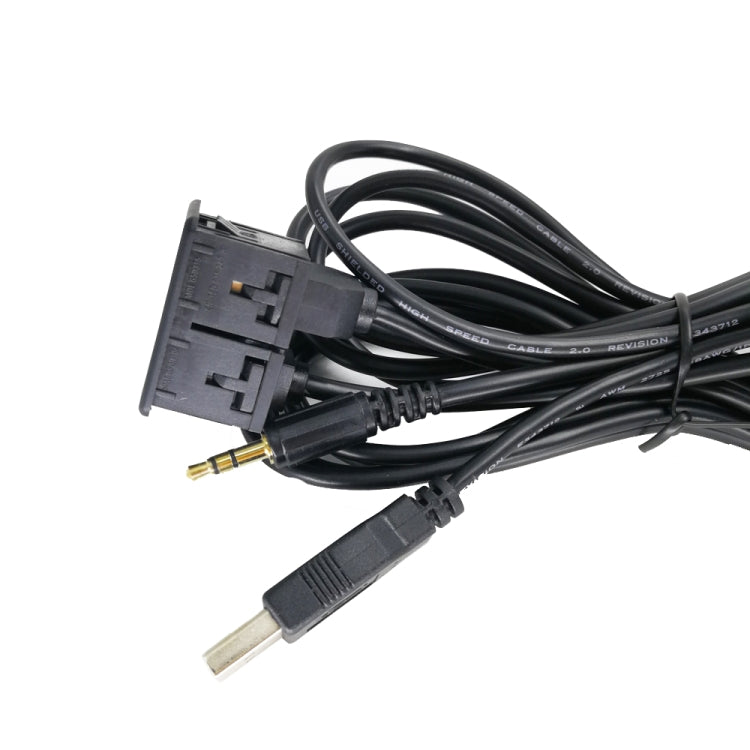 Car Modified AUX+USB Socket Audio Modification Accessories 3.5mm USB Extension Line - DIY Cables by PMC TechLife | Online Shopping South Africa | PMC TechLife