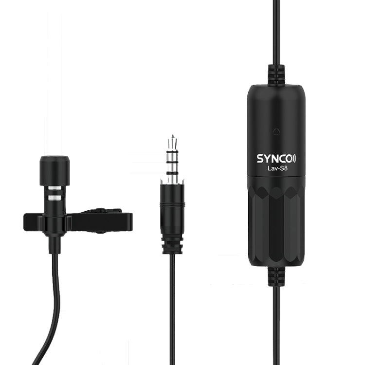 SYNCO S8 Lavalier Live Wired Microphone, Spec: Black + Type-C + 8 Pin - Microphone by SYNCO | Online Shopping South Africa | PMC Jewellery | Buy Now Pay Later Mobicred