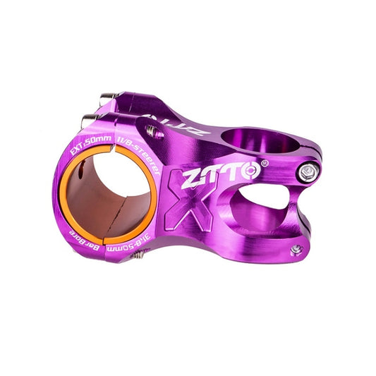 ZTTO Bicycle Handlebar Hollow 0 Degree Short Riser(Purple) - Others by ZTTO | Online Shopping South Africa | PMC Jewellery | Buy Now Pay Later Mobicred