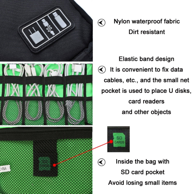 Multifunctional Portable Mobile Phone Digital Accessories U Disk Storage Bag, Color: Green - Other by PMC TechLife | Online Shopping South Africa | PMC TechLife | Buy Now Pay Later Mobicred