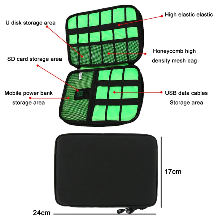 Multifunctional Portable Mobile Phone Digital Accessories U Disk Storage Bag, Color: Rose Red - Other by PMC TechLife | Online Shopping South Africa | PMC TechLife | Buy Now Pay Later Mobicred