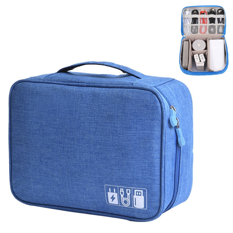 Multifunctional Cationic Digital U Disk Data Cable Storage Bag(Blue) - Other by PMC Jewellery | Online Shopping South Africa | PMC Jewellery | Buy Now Pay Later Mobicred
