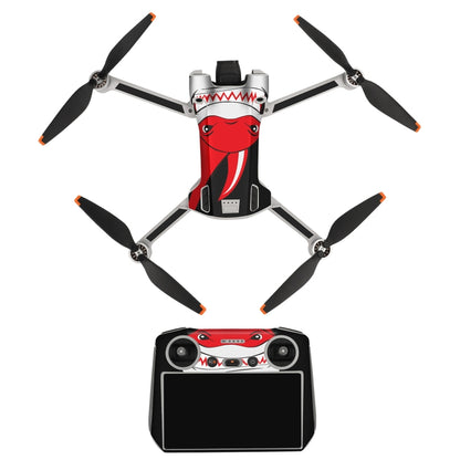 Sunnylife Drone+Remote Control Protective Sticker For DJI Mini 3 Pro RC Version(Shark Red) - Stickers by Sunnylife | Online Shopping South Africa | PMC Jewellery | Buy Now Pay Later Mobicred