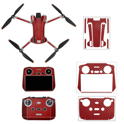 Sunnylife Drone+Remote Control Protective Sticker For DJI Mini 3 Pro RC Version(Carbon Red) - Stickers by Sunnylife | Online Shopping South Africa | PMC Jewellery | Buy Now Pay Later Mobicred