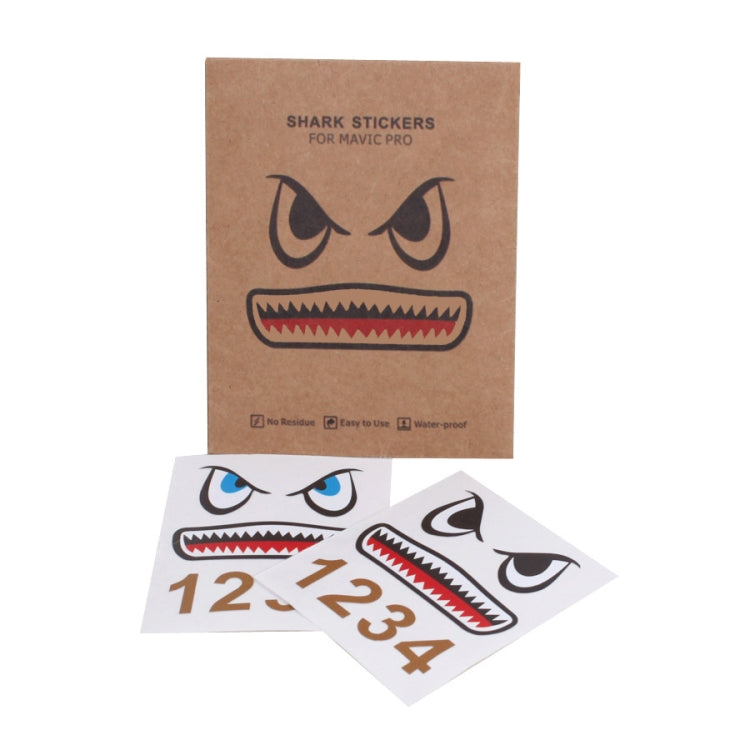 3 Sets Drone Shark Emoji Body Sticker Battery Sticker(Blue Black) - Stickers by PMC Jewellery | Online Shopping South Africa | PMC Jewellery | Buy Now Pay Later Mobicred