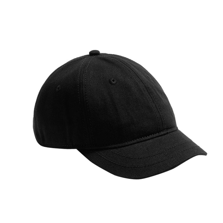 Soft Top Retro All-match Short-brimmed Hat Big Head Peaked Cap(Black) - Peaked Cap by PMC Jewellery | Online Shopping South Africa | PMC Jewellery