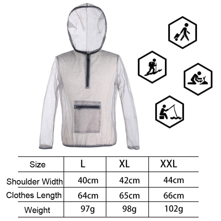 Jungle Expedition Breathable Insect-proof Jacket With Hood Anti-bite Mesh Gauze Cloth, Size: L - Anti-mosquito Clothing by PMC Jewellery | Online Shopping South Africa | PMC Jewellery | Buy Now Pay Later Mobicred