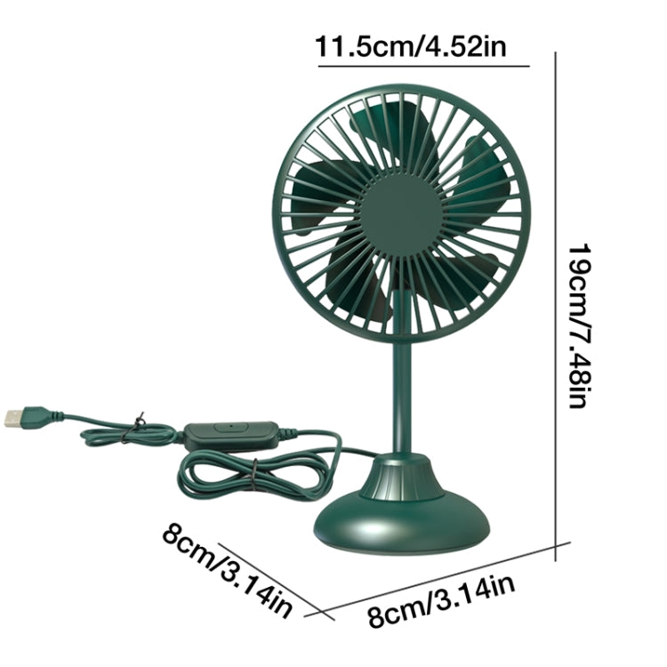 F502 Mini Hose Small Fan Car USB Fan(Green) - Heating & Fans by PMC TechLife | Online Shopping South Africa | PMC TechLife