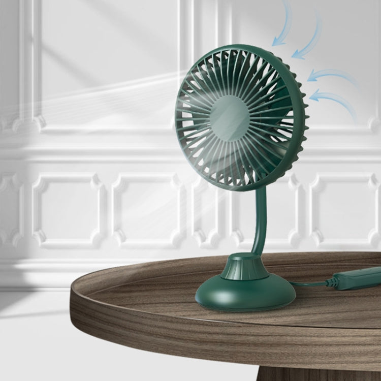 F502 Mini Hose Small Fan Car USB Fan(Green) - Heating & Fans by PMC TechLife | Online Shopping South Africa | PMC TechLife