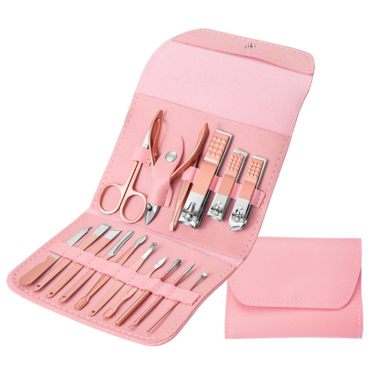 Nail Art Tool Set Nail Clippers Dead Skin Scissors Manicure Tool, Specification: 16 In 1 Pink - Nail Clipper by PMC Jewellery | Online Shopping South Africa | PMC Jewellery | Buy Now Pay Later Mobicred