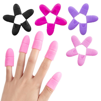 4 PCS Nail Removal Clip Free Silicone Finger Sleeves(Black) - Nail Art Equipment by PMC Jewellery | Online Shopping South Africa | PMC Jewellery