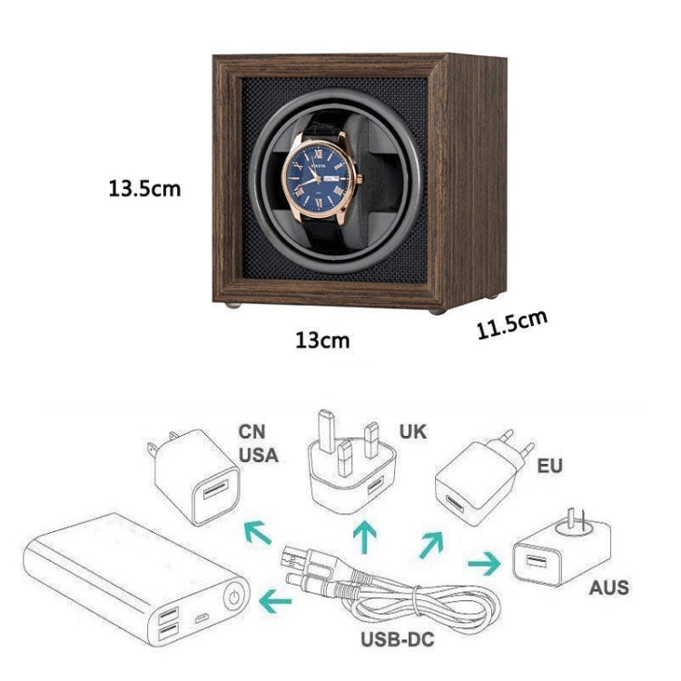 USB Automatic Mechanical Watch Shaker Watch Rotates Places Storage Box, Color: 1 Watch Black - free shipping - PMC TechLife - Order now!