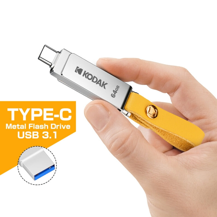 Kodak K243C 2 In 1 Type-C/USB-C + USB3.1 High-speed Transfer U disk, Capacity: 64GB - USB Flash Drives by Kodak | Online Shopping South Africa | PMC Jewellery | Buy Now Pay Later Mobicred