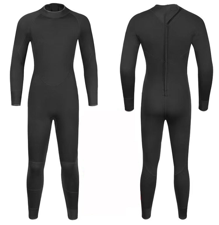 DIVESTAR 3mm Adult One Piece Wetsuit Long Back zipper Warm Diving Surf Suit, Size: XXL(Black) - Athletic Wear by DIVESTAR | Online Shopping South Africa | PMC Jewellery