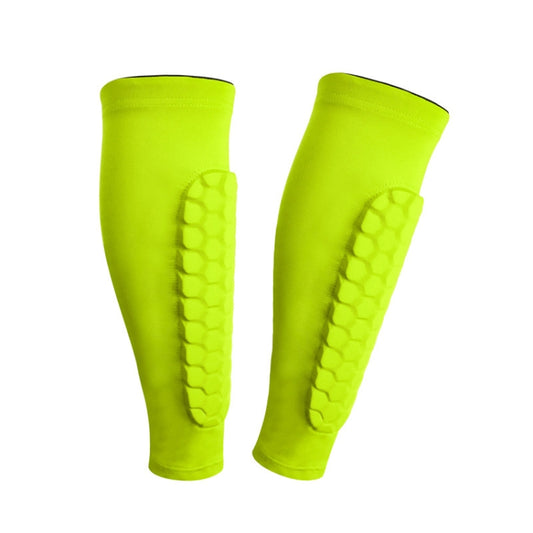 Sports Outdoor Basketball Ride Honeycomb Anti -Collision Leg Protection XL(Fluorescent Green) - Sports Safety by PMC Jewellery | Online Shopping South Africa | PMC Jewellery | Buy Now Pay Later Mobicred