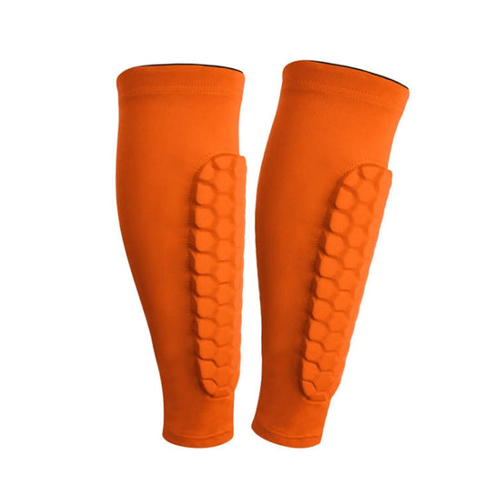 Sports Outdoor Basketball Ride Honeycomb Anti -Collision Leg Protection M (Orange) - Sports Safety by PMC Jewellery | Online Shopping South Africa | PMC Jewellery | Buy Now Pay Later Mobicred