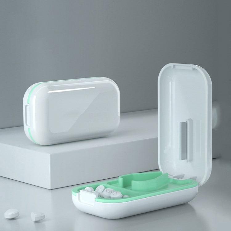 TP-009 Mini Pill Cutting Box Storage Box Dispenser(Green Pine White) - free shipping - PMC TechLife - Order now!