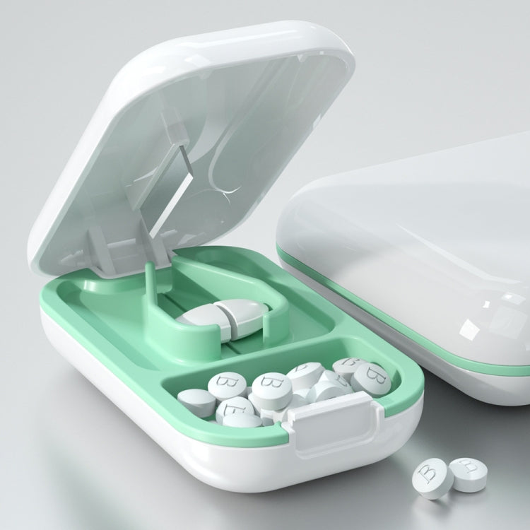 TP-009 Mini Pill Cutting Box Storage Box Dispenser(Green Pine White) - free shipping - PMC TechLife - Order now!