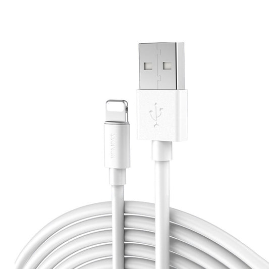 ROMOSS CB12 2.4A Mobile Phone USB Charging Data Cable for iPhone, Length: 1.5m - Normal Style Cable by ROMOSS | Online Shopping South Africa | PMC Jewellery | Buy Now Pay Later Mobicred