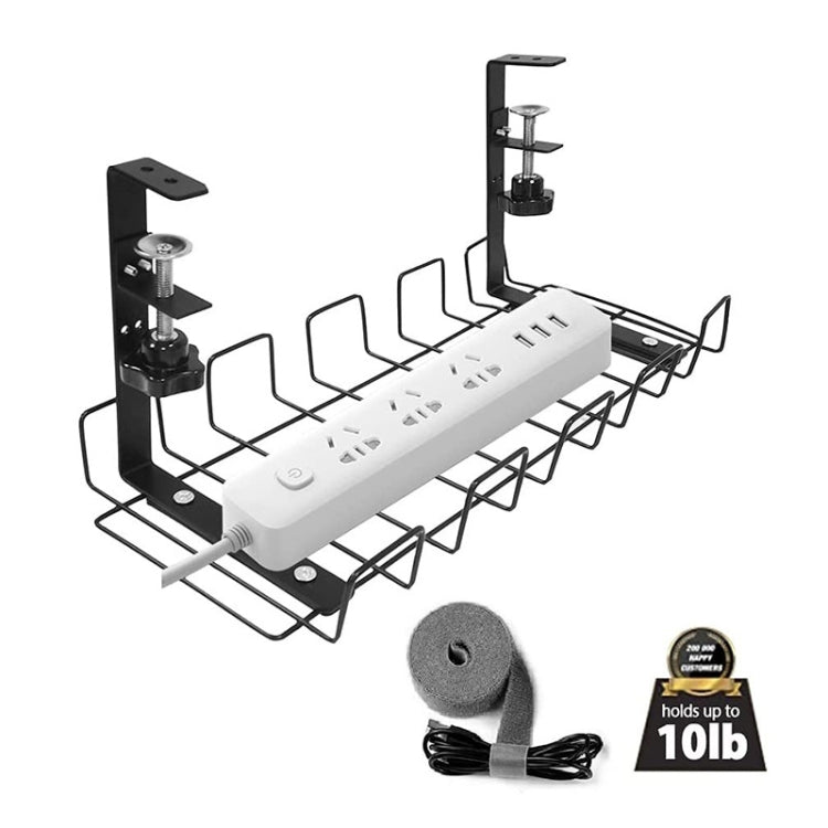 Under Desk Cable Management Tray Carbon Steel Cable Organizer Cable Storage Rack - Shelf & Hooks by PMC Jewellery | Online Shopping South Africa | PMC Jewellery
