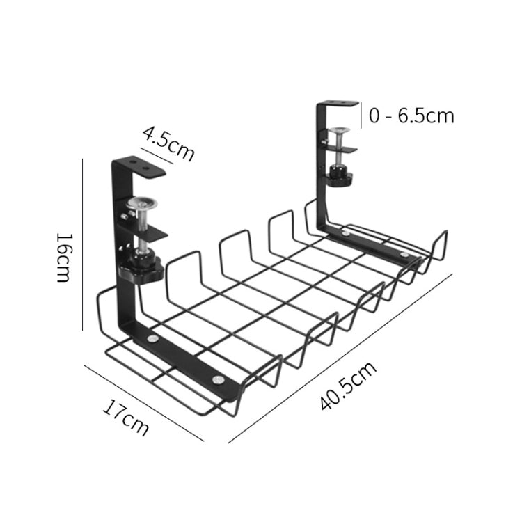 Under Desk Cable Management Tray Carbon Steel Cable Organizer Cable Storage Rack - Shelf & Hooks by PMC TechLife | Online Shopping South Africa | PMC TechLife