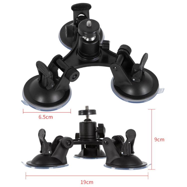 Car General Purpose Vehicle Bracket Suction Cup Fixed Glass Video Shooting Base, Shape: Suction Cup+PTZ+Phone Clip - Holder by PMC Jewellery | Online Shopping South Africa | PMC Jewellery | Buy Now Pay Later Mobicred
