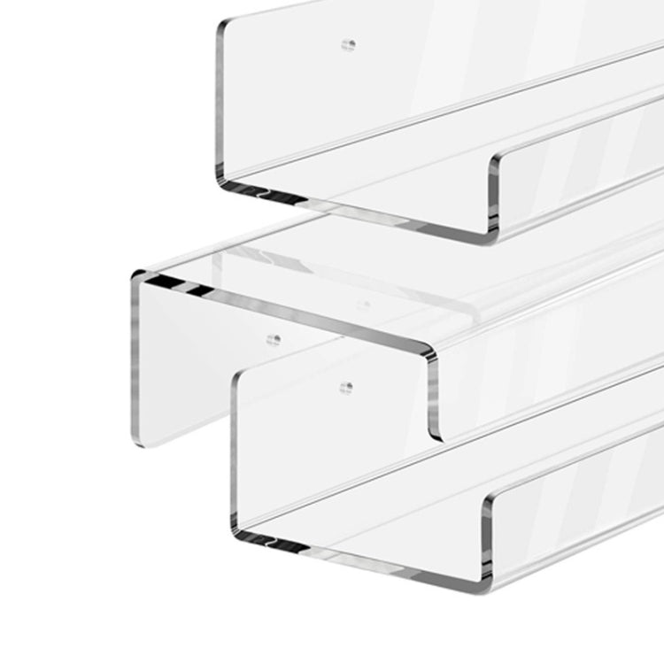 Home Kitchen Office Books Wall Mounted Acrylic Shelf, Specification: 40x10x6cm - Shelf & Hooks by PMC TechLife | Online Shopping South Africa | PMC TechLife