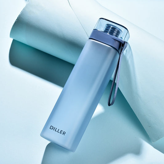 Diller D8646 Square Shape Fitness Leakproof Water Bottle, Capacity: 550ml(Blue) - Kettles by Diller | Online Shopping South Africa | PMC Jewellery | Buy Now Pay Later Mobicred