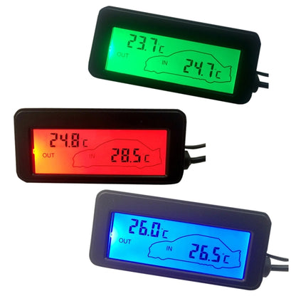 Car Inside and Outside Backlit Mini Digital Thermometer(Blue) - Clocks & Car Meters by PMC Jewellery | Online Shopping South Africa | PMC Jewellery