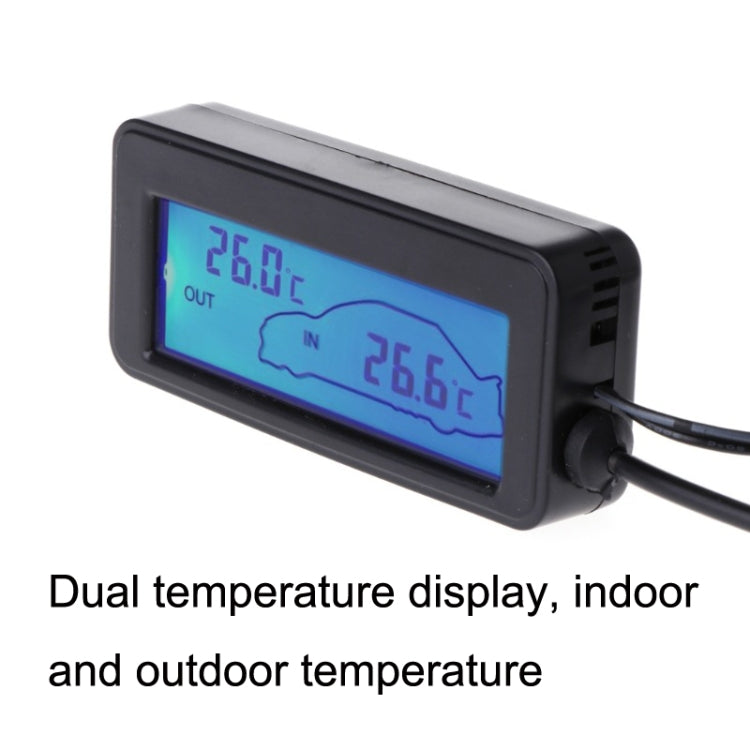 Car Inside and Outside Backlit Mini Digital Thermometer(Blue) - Clocks & Car Meters by PMC Jewellery | Online Shopping South Africa | PMC Jewellery