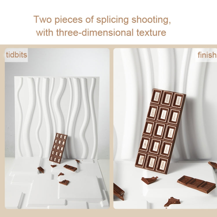 PVC Material Stereo 3D Shooting Background Board Photo Props,50 X 50cm(D105 Ripple White) - Other by PMC TechLife | Online Shopping South Africa | PMC TechLife | Buy Now Pay Later Mobicred