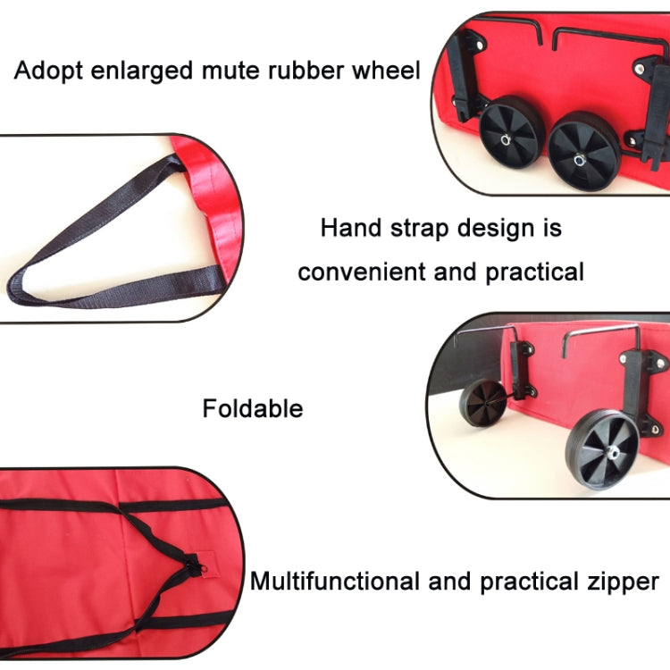 Portable Shopping Cart Foldable Tote With Wheels(Black) - Storage Bags by PMC TechLife | Online Shopping South Africa | PMC TechLife