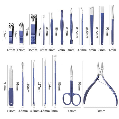 Stainless Steel Nail Clipper Nail Art Tool Set, Color: 9 PCS/Set (Blue) - Nail Clipper by PMC Jewellery | Online Shopping South Africa | PMC Jewellery | Buy Now Pay Later Mobicred