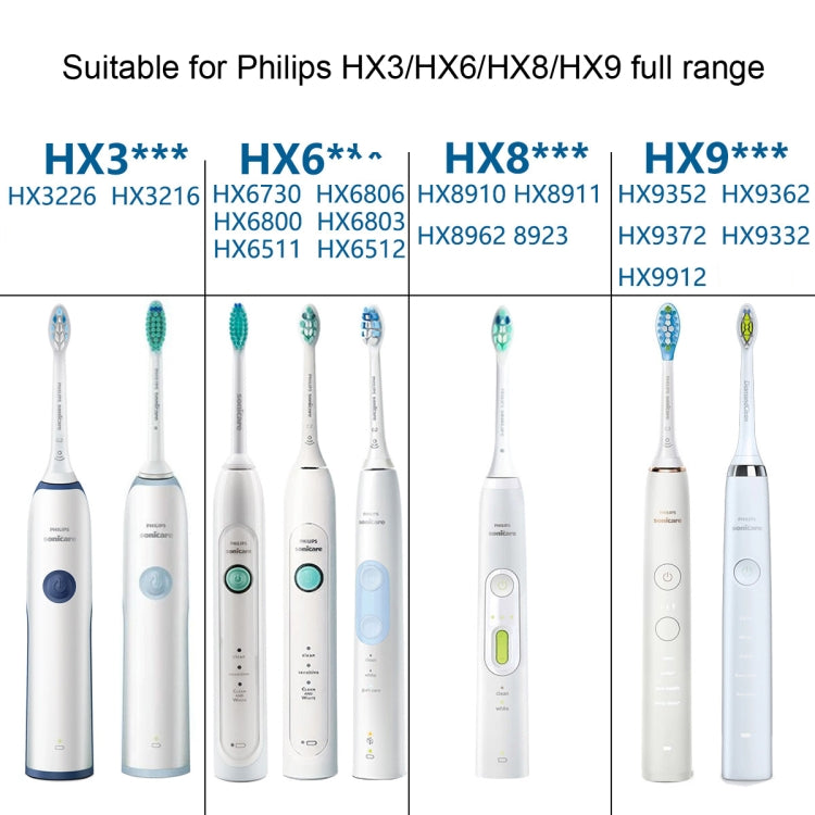 Toothbrush Head For Philips HX6730 HX9352 HX8910 HX3226,Style: Dental Plaque Defensive - Replacement Brush Heads by PMC Jewellery | Online Shopping South Africa | PMC Jewellery | Buy Now Pay Later Mobicred