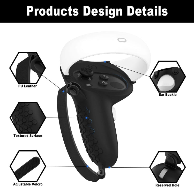 VR Controller Anti-collision Half-pack Silicone Protective Cover For Oculus Quest 2(Black) - VR Accessories by PMC Jewellery | Online Shopping South Africa | PMC Jewellery | Buy Now Pay Later Mobicred