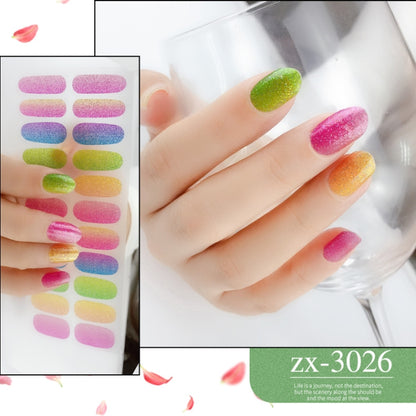 22 Fingers Shiny Onion Powder Starry Waterproof Nail Sticker(ZX-3026) - Nail Stickers by PMC Jewellery | Online Shopping South Africa | PMC Jewellery | Buy Now Pay Later Mobicred