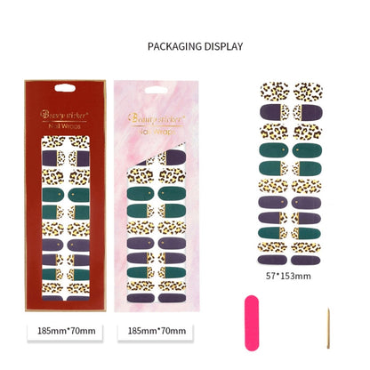 22 Fingers Shiny Onion Powder Starry Waterproof Nail Sticker(ZX-3022) - Nail Stickers by PMC Jewellery | Online Shopping South Africa | PMC Jewellery | Buy Now Pay Later Mobicred