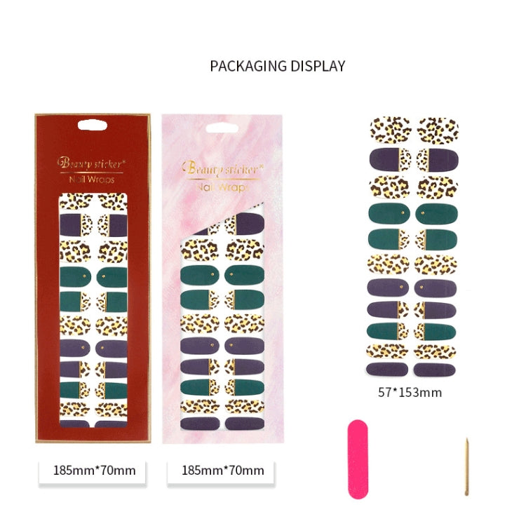 22 Fingers Shiny Onion Powder Starry Waterproof Nail Sticker(ZX-3028) - Nail Stickers by PMC Jewellery | Online Shopping South Africa | PMC Jewellery | Buy Now Pay Later Mobicred