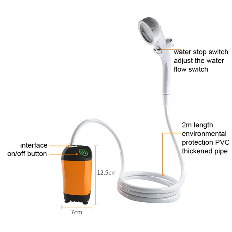 Outdoor Bath Artifact Field Dormitory Simple Electric Shower, Specification: Digital Display 4400mAh - Shower Head by PMC Jewellery | Online Shopping South Africa | PMC Jewellery
