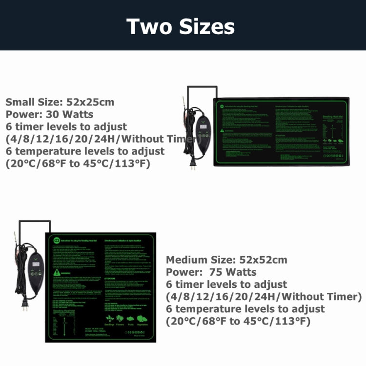 20 x 10 inch Digital Display Seedling Heating Pad With Timed Temperature Adjustment(EU Plug 230V) - Plant Support & Care by PMC Jewellery | Online Shopping South Africa | PMC Jewellery