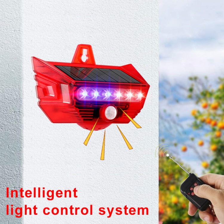 RC-710 Solar Burglar Alarm Light Remote Control Human Body Induction Drive(Red) - Solar Lights by PMC Jewellery | Online Shopping South Africa | PMC Jewellery