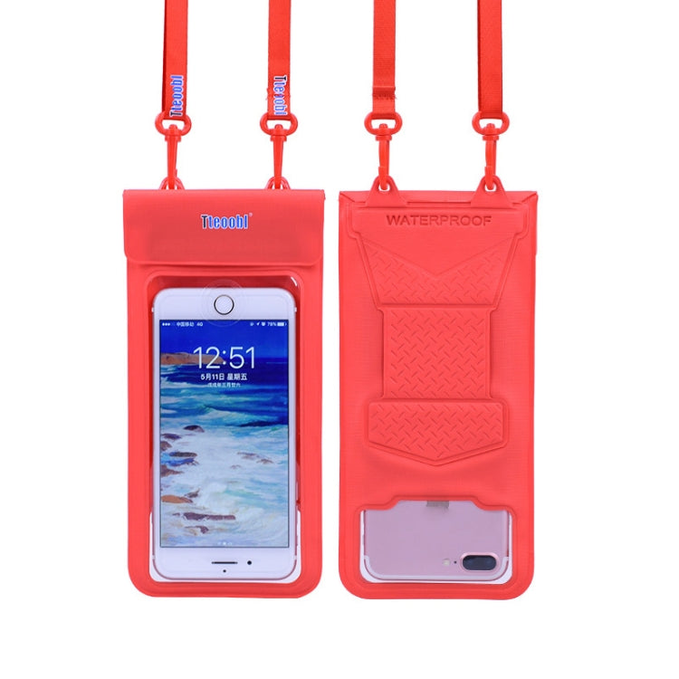 Tteoobl  30m Underwater Mobile Phone Waterproof Bag, Size: Small(Red) - Waterproof Bag by Tteoobl | Online Shopping South Africa | PMC Jewellery | Buy Now Pay Later Mobicred