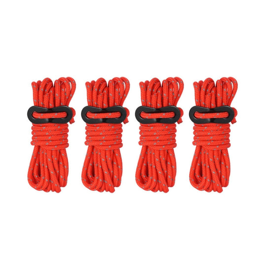 4 PCS / Set CLS Outdoor Camp Reflective Wind-Proof Camping Support Rod(Red) - Tents & Accessories by CLS | Online Shopping South Africa | PMC Jewellery | Buy Now Pay Later Mobicred